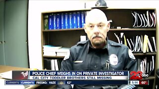 Cal City Police Chief talks about private investigator involved in missing boys case