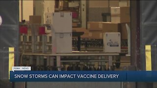 Vaccine delays due to northern storms