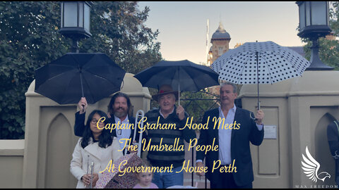 Captain Graham Hood Meets The Umbrella People At Government House Perth