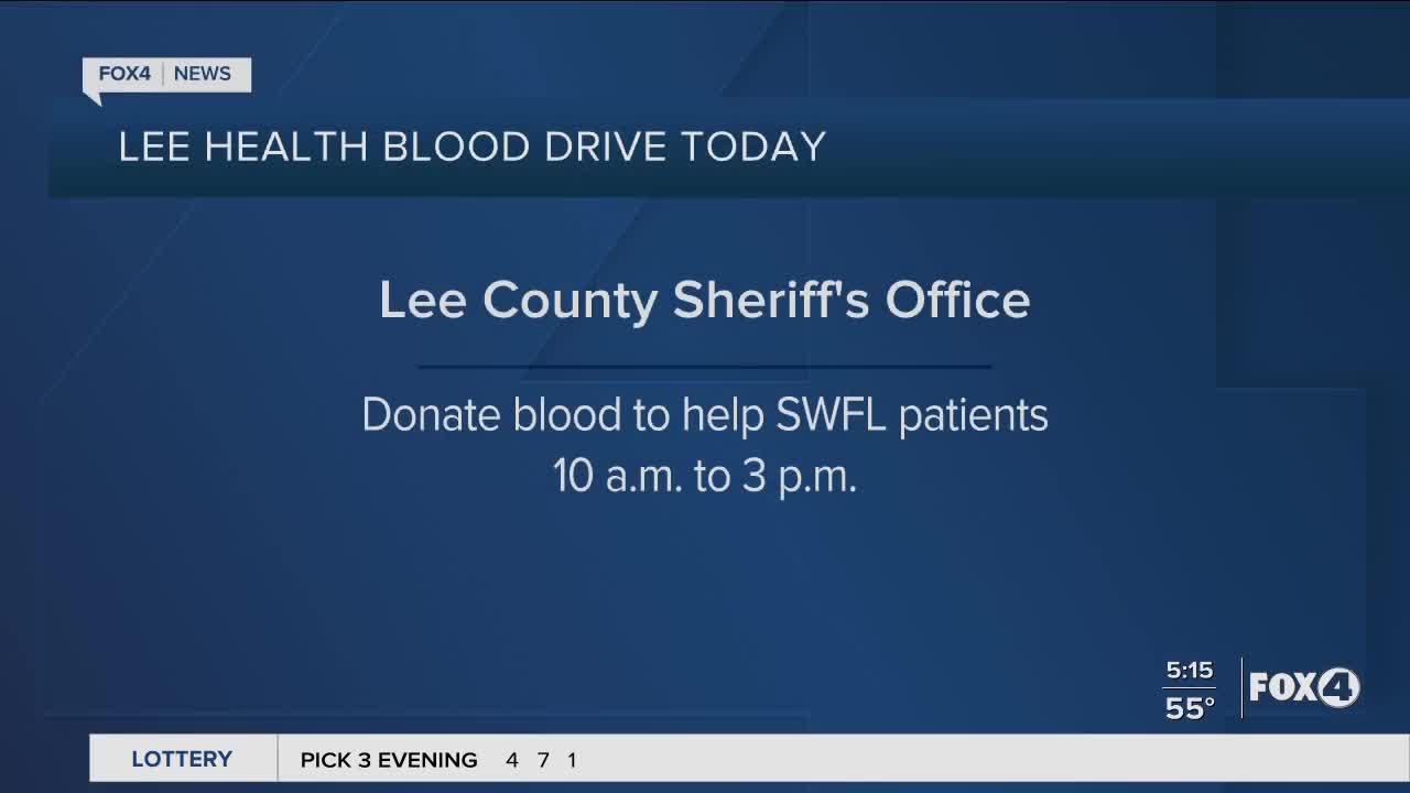 Lee Health blood drive at Lee County Sheriffs Office