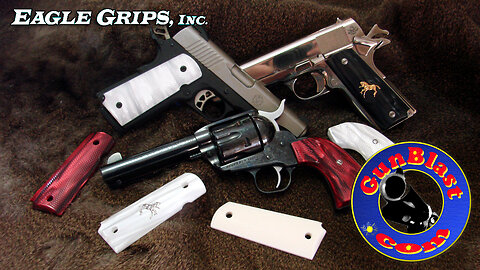 Eagle Grips' NEW ReaKtiv Checkered Kirinite® Grips for SA Sixguns and 1911 Pistols