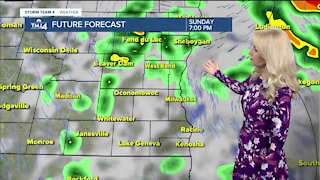Scattered showers continue Sunday night