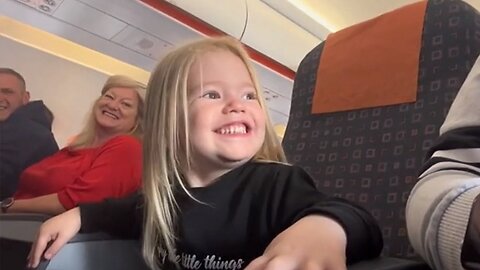 Little Girl Absolutely Thrilled For Her First Plane Ride