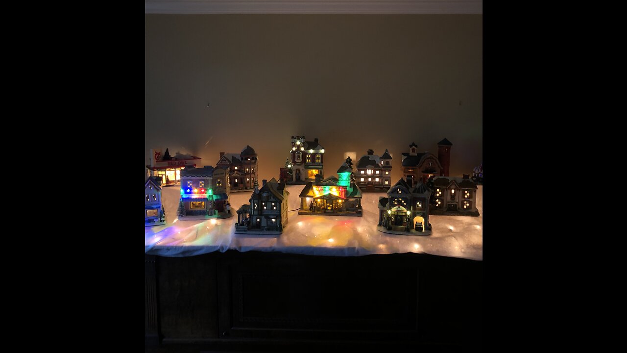 christmas village platform building