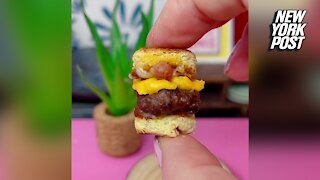TikTok chef makes mini burgers and more tiny treats