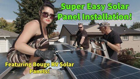 RV Rooftop Solar Panel Easy Installation! Bouge RV Solar Panels