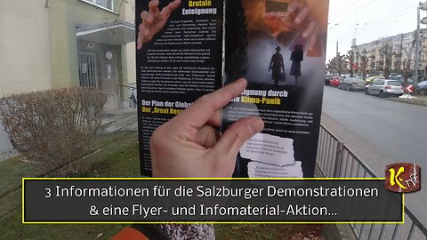 3 Informationen für die Salzburger Demonstrationen & eine Flyer- und Infomaterial-Aktion