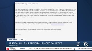 Mission Hills High School Principal placed on leave