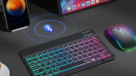 Mini Wireless Backlit Keyboard and Mouse