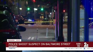 Man shot by police after pointing gun at crowd