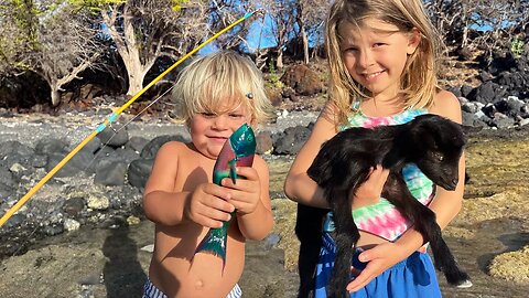 We Rescued Starving Baby Goats While on a Fishing Trip in Hawaii