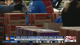Girl Scout cookie distribution held in Tulsa