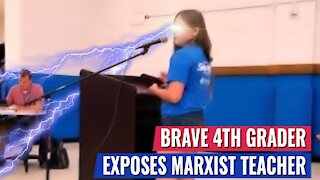 BRAVE 4TH GRADE STUDENT EXPOSES MARXIST TEACHER - THE ENTIRE ROOM GASPS