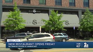 BLK Swan Restaurant opens at Harbor East on Friday