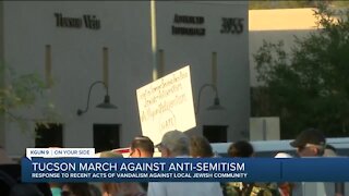 Tucson community members gather to march against anti-semitism