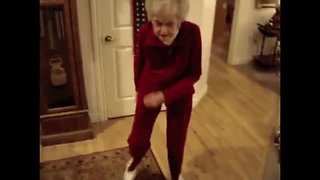 90-year-old blind grandma busts out some epic dance moves
