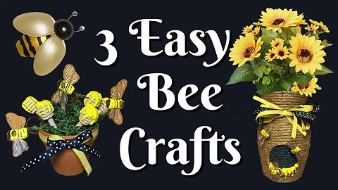 3 NEW BUMBLE BEE Dollar Tree DIY DECOR IDEAS