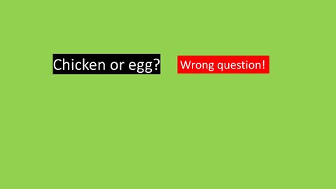 Chicken or egg? - Wrong question!