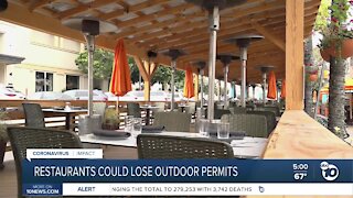 Restaurants could lose outdoor permits