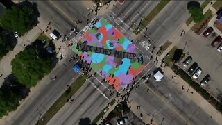 Community paints Black Lives Matter mural in Milwaukee