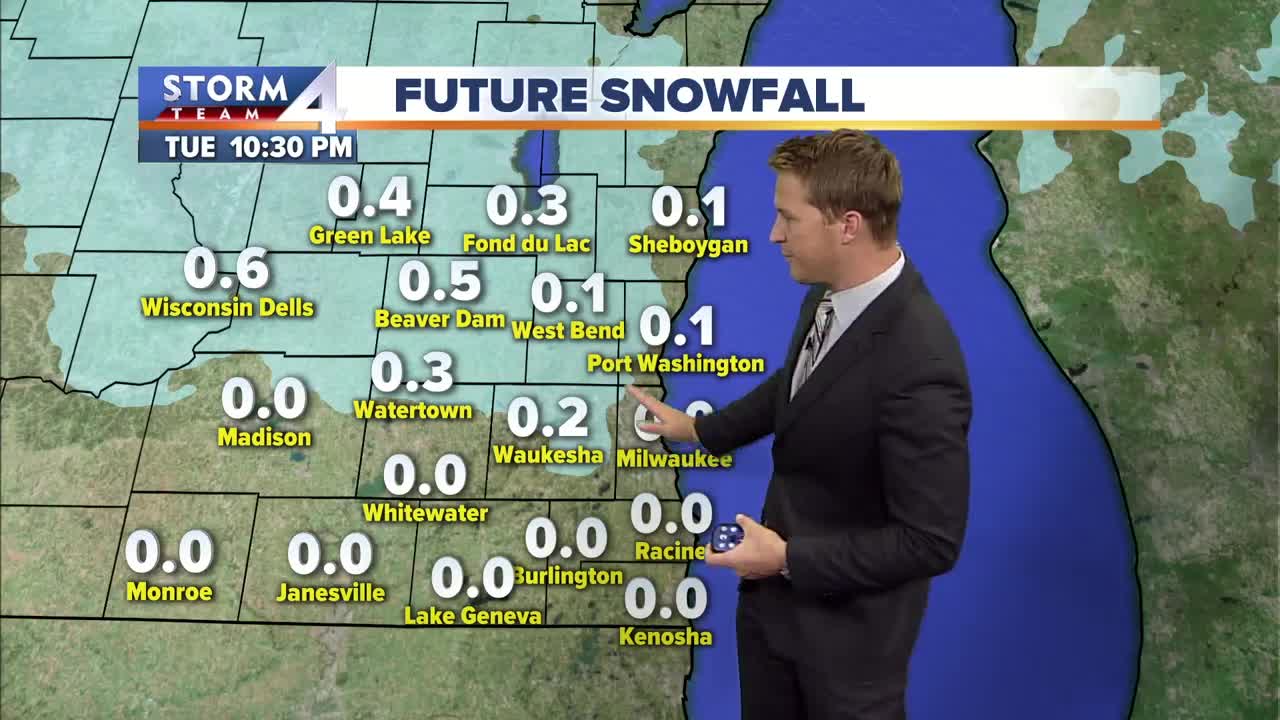 Dry afternoon, chance for snow/rain late