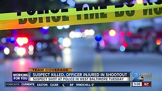 Suspect killed, officer injured in shootout