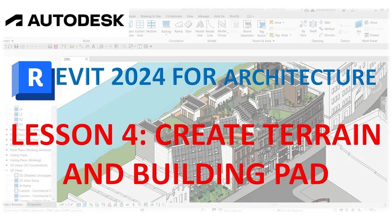 REVIT 2024 FOR ARCHITECTURE FOR BEGINNERS 4 CREATE TERRAIN AND
