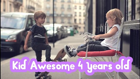 The Kid Awesome 4 years old skateboarder