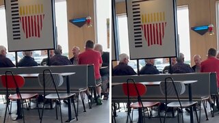 Elderly choir puts on free show in McDonald's