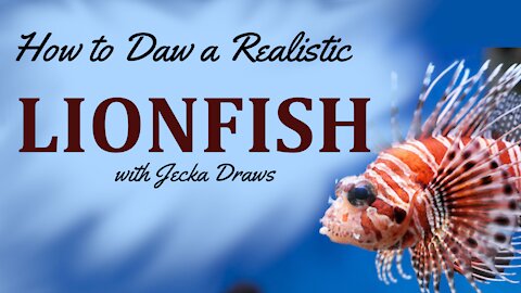 Drawing a Realistic Lionfish _ Sea-19 Drawing Challenge
