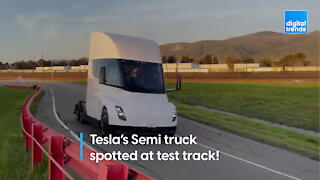 Tesla Semi spotted on a test track