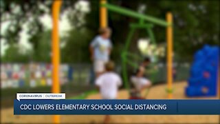 CDC lowers elementary school social distancing