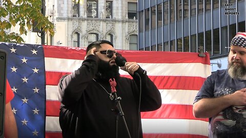 Jimmy Levy sings national anthem at NYC City Hall freedom rally - Speech compilation