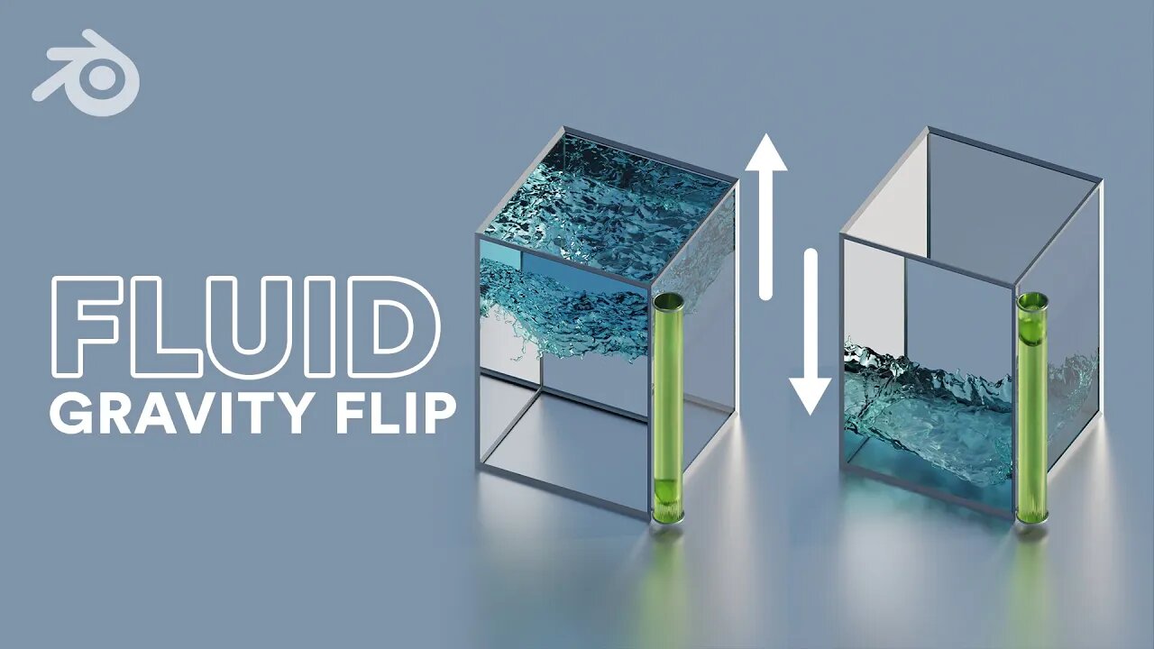 BLENDER 3D Simulation Gravity Flow Flip Physics | Easy Tutorial