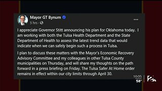 Mayor Bynum to Present Tulsa's Plan for Reopening Businesses on Friday