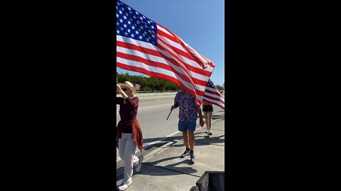 American Flag Walk - March 26, 2022 - Vero Beach, FL - *We walk Barber Bridge every Saturday 10 am*