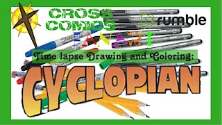 Fanart time lapse Drawing and coloring of Cyclopian