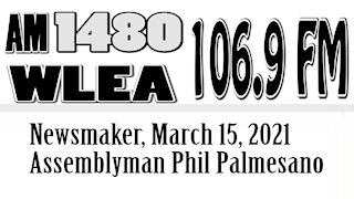 Wlea Newsmaker, March 15, 2021, Assemblyman Phil Palmesano