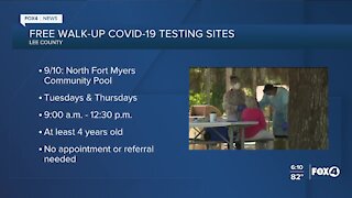 Free walk-up COVID-19 testing sites in Lee County