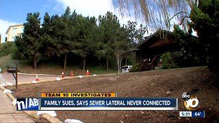 Family sues, says sewer lateral never connected