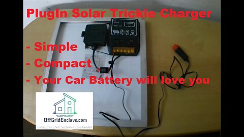 Simple DIY Plug-In Solar Trickle Charger for Vehicles