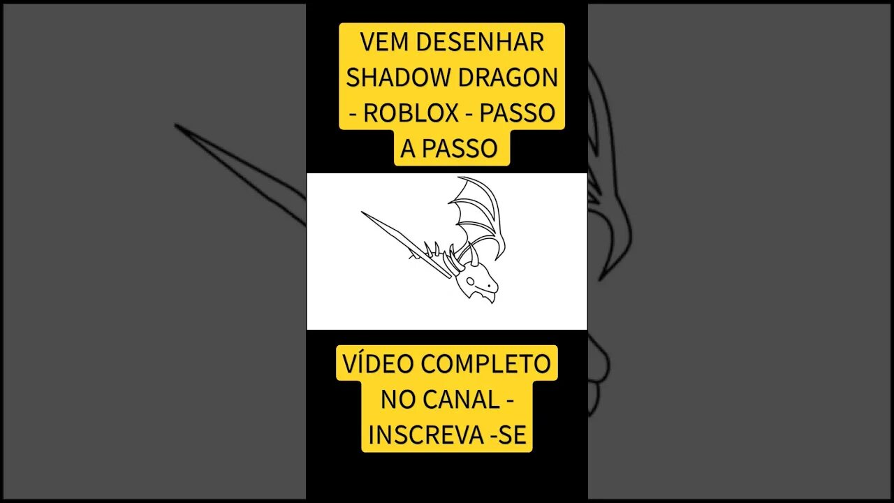 COMO DESENHAR SHADOW DRAGON - ROBLOX - FÁCIL #desenho #desenholivre #shorts  #desenhofacil