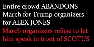 Crowd abandons March for Trump organizers for Alex Jones and INFOWARS