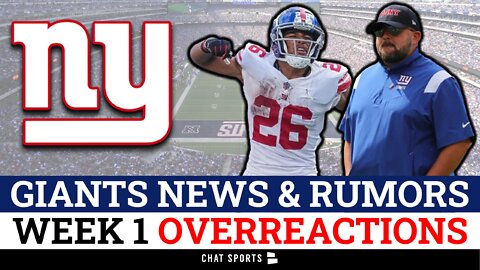 NY Giants News & Rumors + Week 1 OVERREACTIONS Ft. Saquon Barkley, Daniel Jones, Kadarius Toney