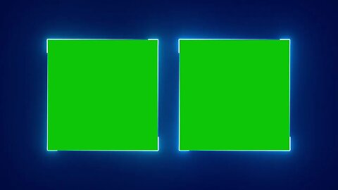 Blue Neon Border Green Screen Overlay Motion Graphics 4K 30fps Copyright  Free 
