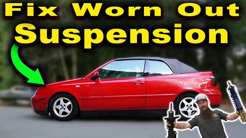 Replacing a COMPLETELY Worn Out, 20 Year Old Suspension ~ MK3 Volkswagen