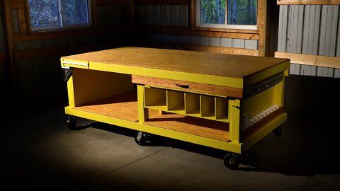 The ULTIMATE Mobile Workbench | Build a DIY movable workbench with storage and wheels!
