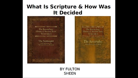 What & Who Determined Scripture to be Scripture