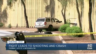 Theft leads to deadly shooting and crash near 21st Street and Palm Lane, Phoenix police say