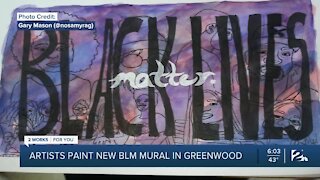 Artist paint new Black Lives Matter mural in Greenwood